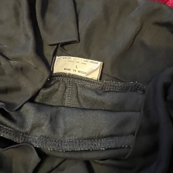 EUC Vintage Iz Byer Black Ruched fold over High Waist Skirt Large - Picture 6 of 8